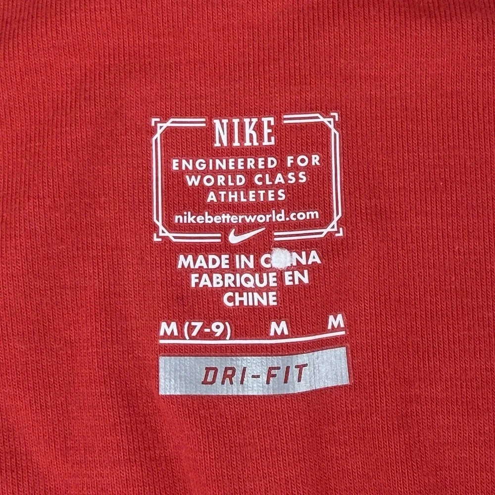 Nike Dri-Fit Red Long‎ Sleeve Athletic Dress Womens M 518438-615 Training-RARE